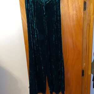 Forever 21 velvet green pants